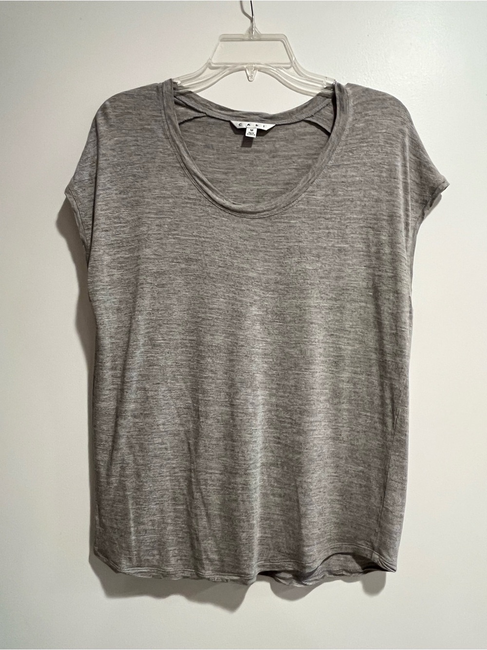CAbi Heather Gray Scoop Neck Tee
